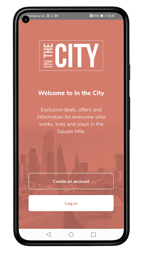 Android application In The City App screenshort