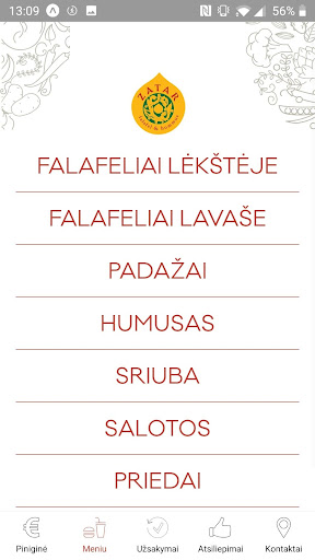 Android application Zatar Bistro screenshort