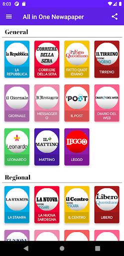 All in one Italian Newspapers Screen 2