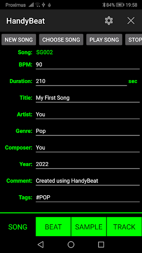 Android application HandyBeat screenshort