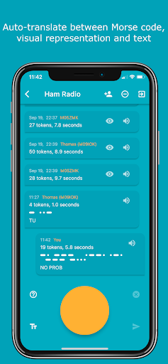 Screenshot of Morse Chat: Talk in Morse Code