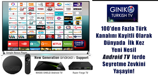 Android application GinikoTurkish TV for AndroidTV screenshort