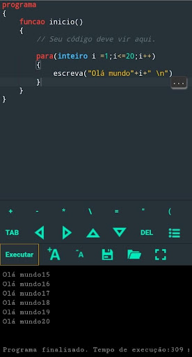 Portugol Mobile Screen 2