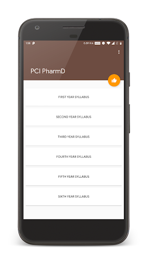 Android application PharmD India Syllabus screenshort