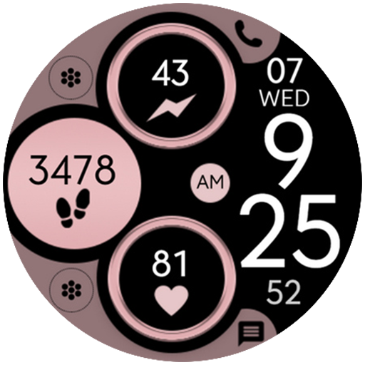 Digital Rose Gold 3 Watch Face logo