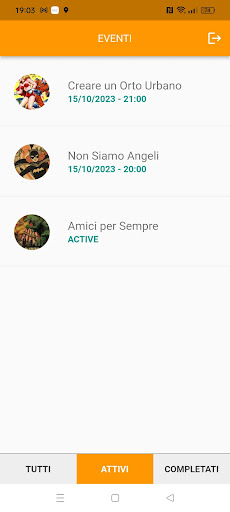 Android application OOOH.Events Gateway screenshort