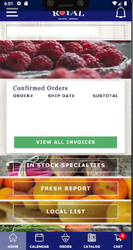Android application Royal Food Service Customer Po screenshort
