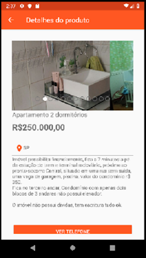 Android application Escambo screenshort