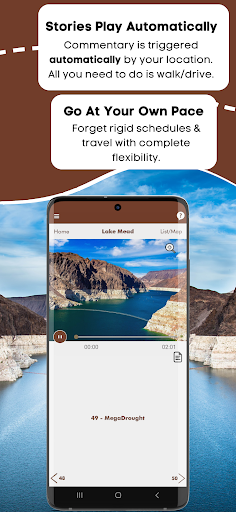 Lake Mead Self-Guided GPS Tour Screen 3