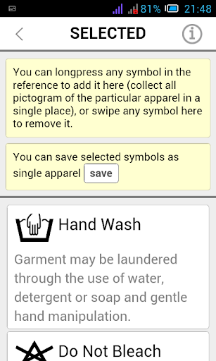 Laundry Pro - care symbols Screen 3