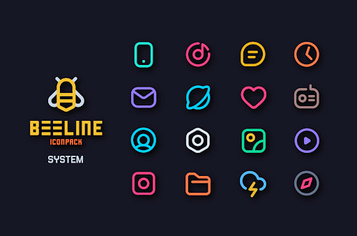 Screenshot of BeeLine Icon Pack