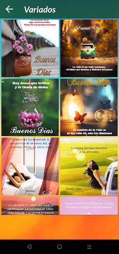 Android application Buenos Días. Saludos screenshort