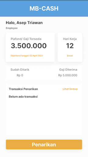 MBCash Screen 2