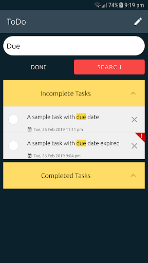 ToDo List App Screen 3