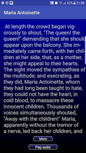 Android application Maria Antoinette screenshort