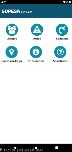 SOPESA Clientes Screen 2
