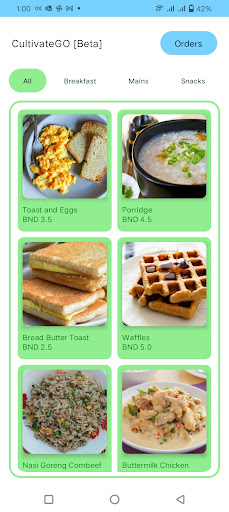 Android application CultivateGO screenshort