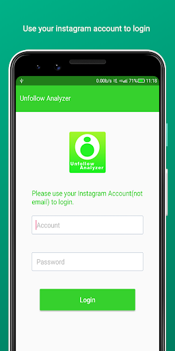 Android application Unfollow Analyzer - Unfollower screenshort