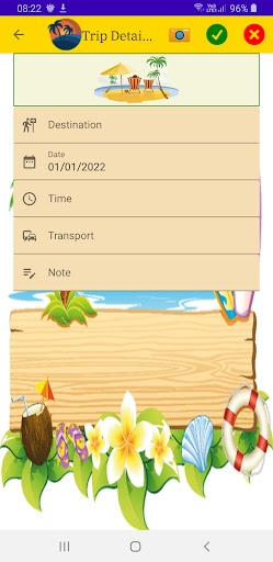 Android application Travel Itinerary screenshort