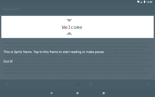Speed reader pro (RSVP based app) Captura de pantalla
