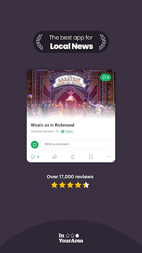 Android application InYourArea - Local News & Info screenshort