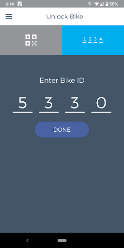 Android application Campus Bikes screenshort