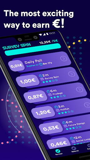 Android application Survey Spin: Get paid cash! screenshort