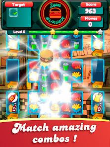 Crush The Burger Match 3 Game  screenshots 10