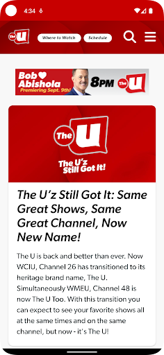 Android application WCIU screenshort