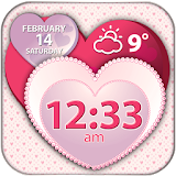 Hearts Weather & Clock Widget icon