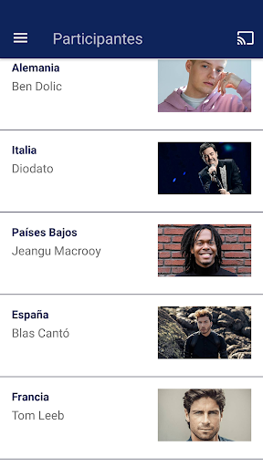 Screenshot of Eurovision - rtve.es