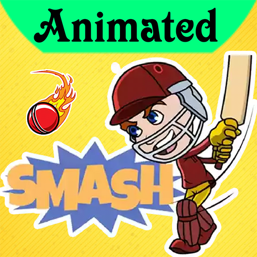 Funny Cricket Animated Sticker logo