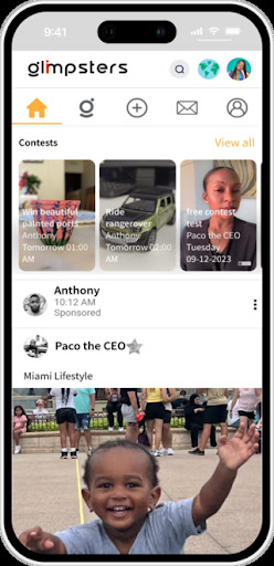Android application Glimpsters screenshort