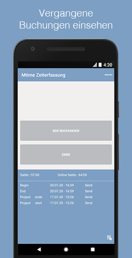 MTZ Time App Screen 2