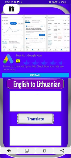 English-Lithuanian Translator Screen 2