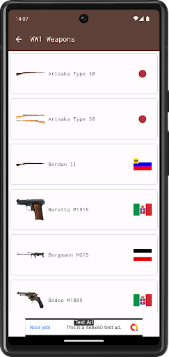 WW1 Weapons Screen 2