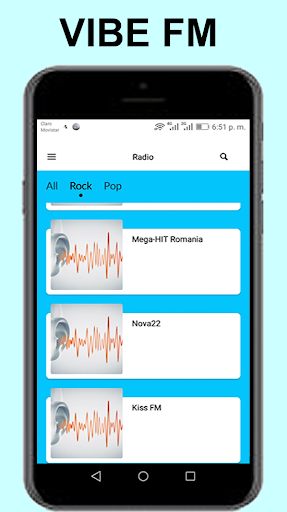 Android application Vibe FM screenshort