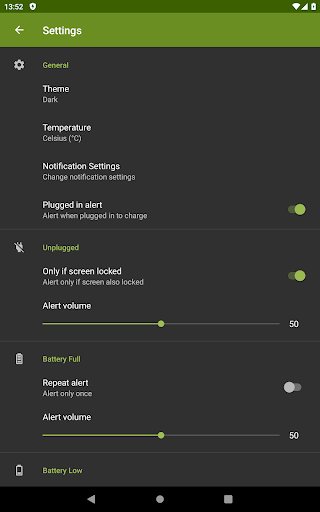 Charger Alert Battery Health