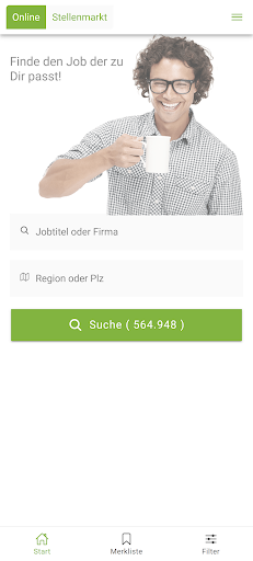Android application Online Stellenmarkt screenshort