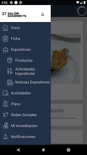 Android application Salón Gourmets screenshort