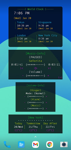 Android application ASCII text Widget for KWGT screenshort