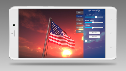 Android application 3D Flag Maker screenshort