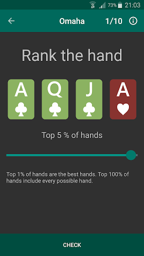Poker Omaha Hand Trainer Screen 3