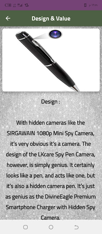 Hidden pen camera guide - 3 - (Android)