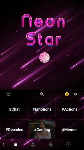 Neon Star Kika Keyboard Theme Screen 3