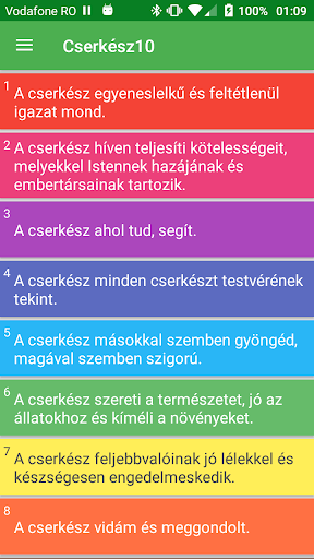 Android application Cserkész10 screenshort