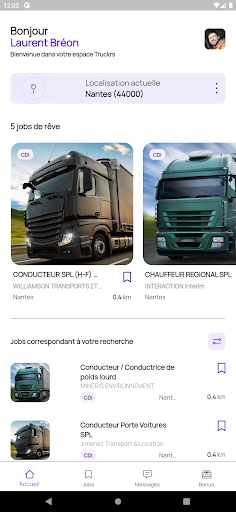 Android application Truckrs screenshort