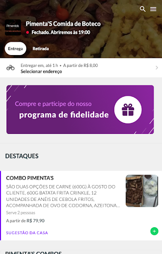 Android application Pimenta S Comida de Boteco screenshort