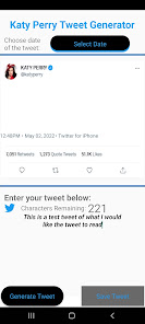Screenshot 3 Katy Perry Tweet Generator android