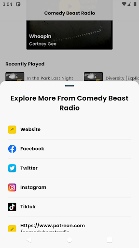 Comedy Beast Radio Screen 3